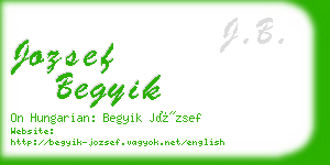 jozsef begyik business card